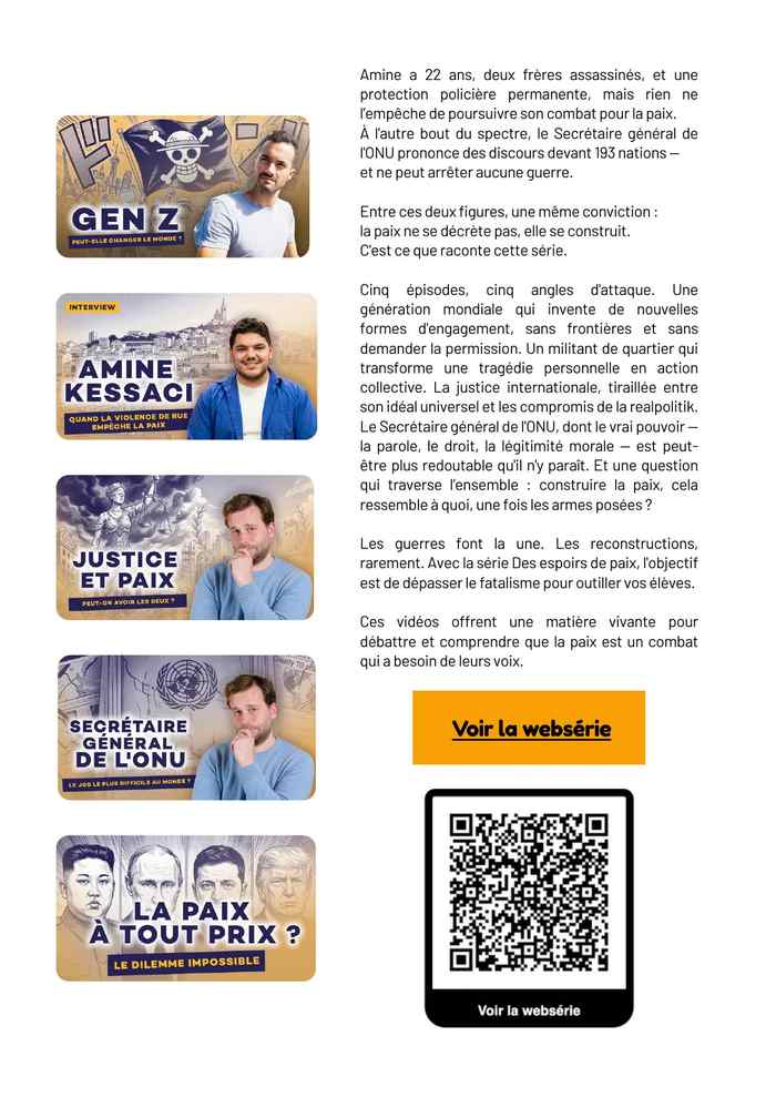 Première page du dossier pédagogique
